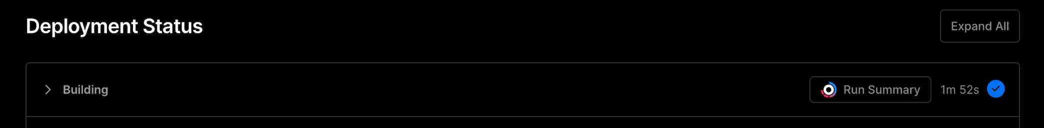 Open Turborepo Run Summary from the Deployment Details page